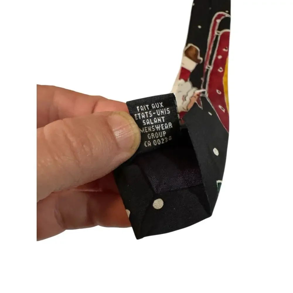 Save The Children Pete Age 13 Ho Hi Hi Santa Claus Sleigh Reindeer Necktie